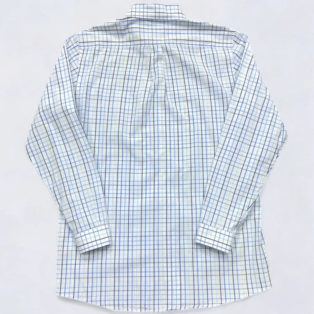 Vineyard Vines‎ Whale Shirt Men's XL (Fits Medium) Blue White Grid Button Down